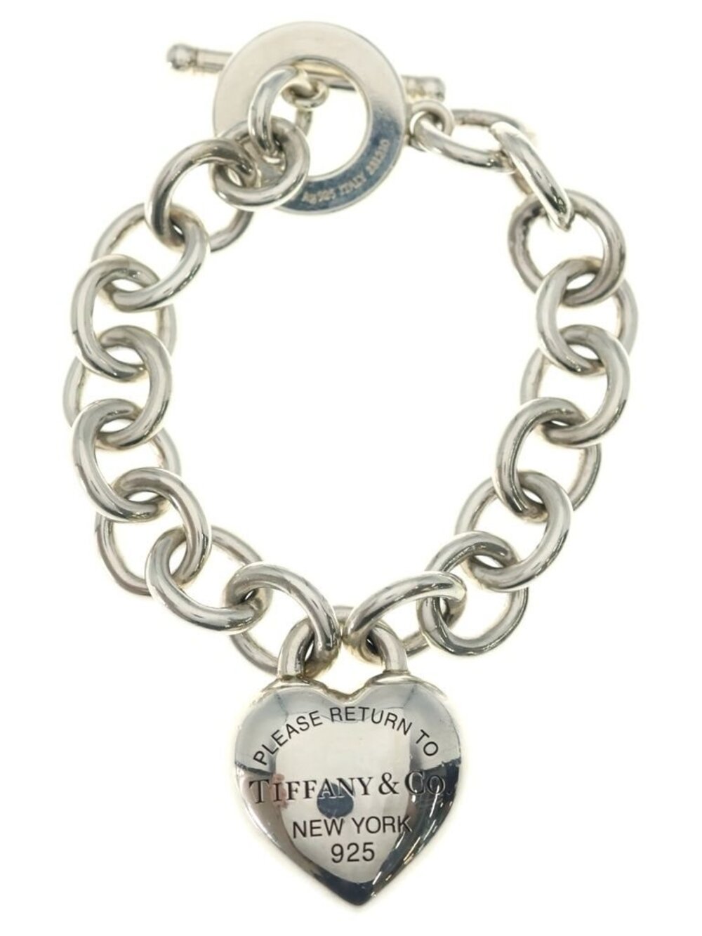 Tiffany & Co Return to Full Heart Toggle Bracelet Chain Silver